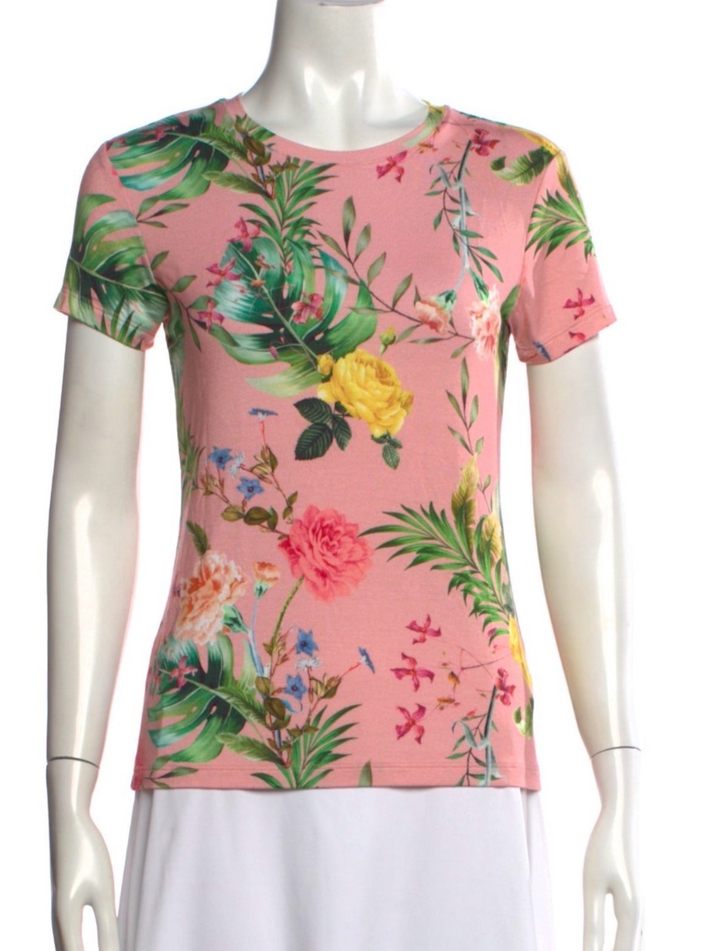 L'AGENCE Ressi Floral Print T-Shirt Size Large